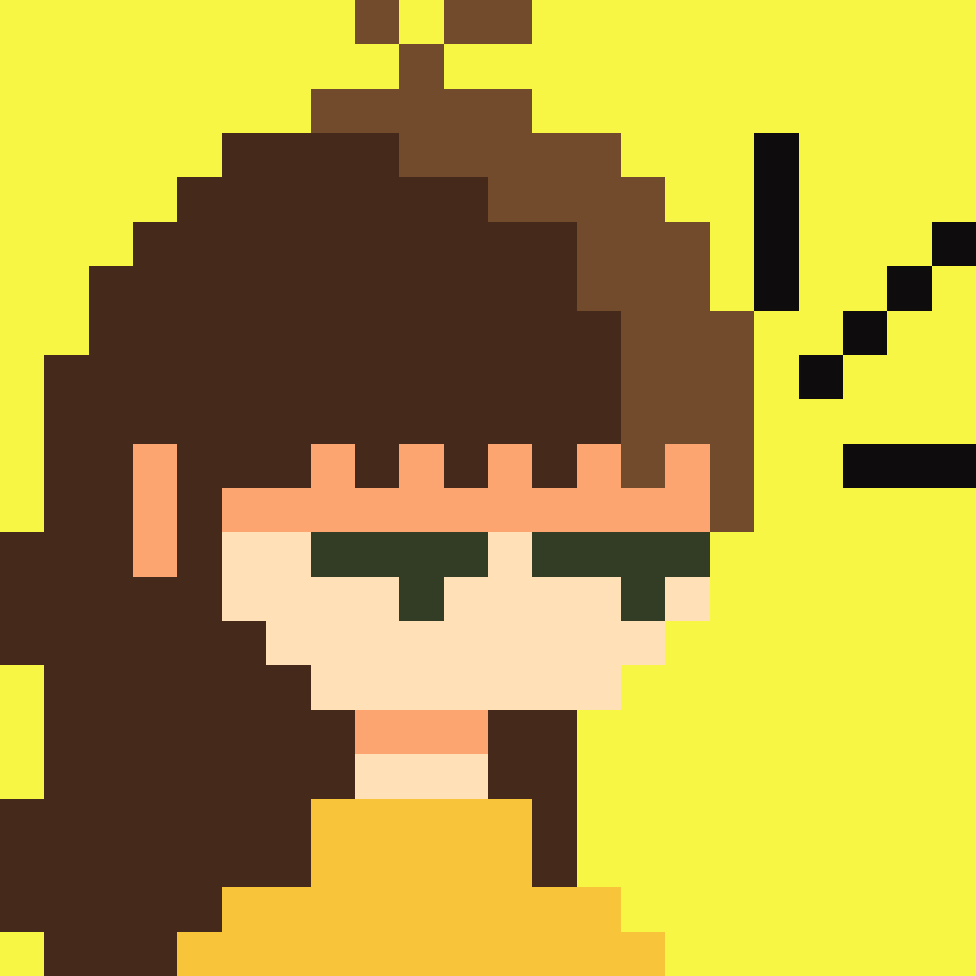 me, tired, on a yellow background